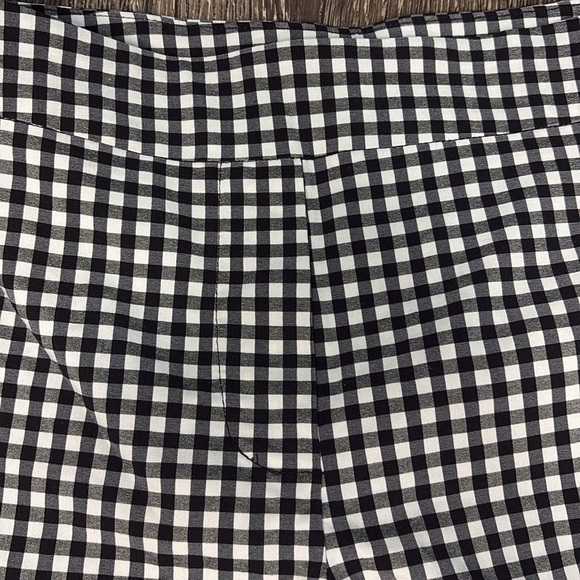 Zac & Rachel Womens Black & White Gingham Check Scalloped Hem Shorts Size 8 - Picture 4 of 5